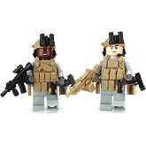 Battle Brick 1.6 Inches Tall US Army Rangers Custom Collectible Minifigures| Genuine Military Minifig | Custom Tactical Gear | Modern Warfare | Great Gift for Teen to Adult AFOL