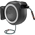 Gardena battery-powered wall-mounted hose box PowerRoll XXL ready-to-use-set: Reel with 40m garden hose, automatic roll-up, hose guide & RollControl. Complete with rechargeable battery (18647-20)