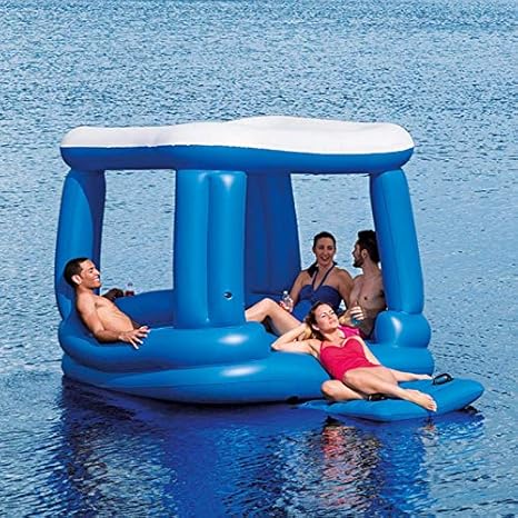 inflable castillo piscina flotador