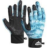 SUJAYU Fishing Gloves Men & Women, Anti-Slip & Breathable UPF Kayak Gloves, 3-Cut Fingers UV Gloves Ice Fishing Gloves Fly Fishing Accessories