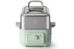 BUYDEEM G52 5.3 Quart Electric Food Steamer for 2-4 Servings, Vegetable Steamer for Cooking, 2-hour Keep Warm, 7 Preset Timin