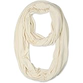 corciova Black Soft Girl Women Infinity Wrap Scarf Stretchy Jersey Knit Sleep Head Circle Scarf Continuous Loop Light Weight