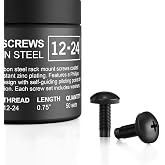 AC Infinity Rack Screws 12/24, Nylon Washers, 50-Piece Set for Server Racks | 3/4" Carbon Steel Rack Screws with Pilot Point Tips &amp; Zinc Plating for Server, Network, AV Equipment, Cabinets &amp; Enclosures