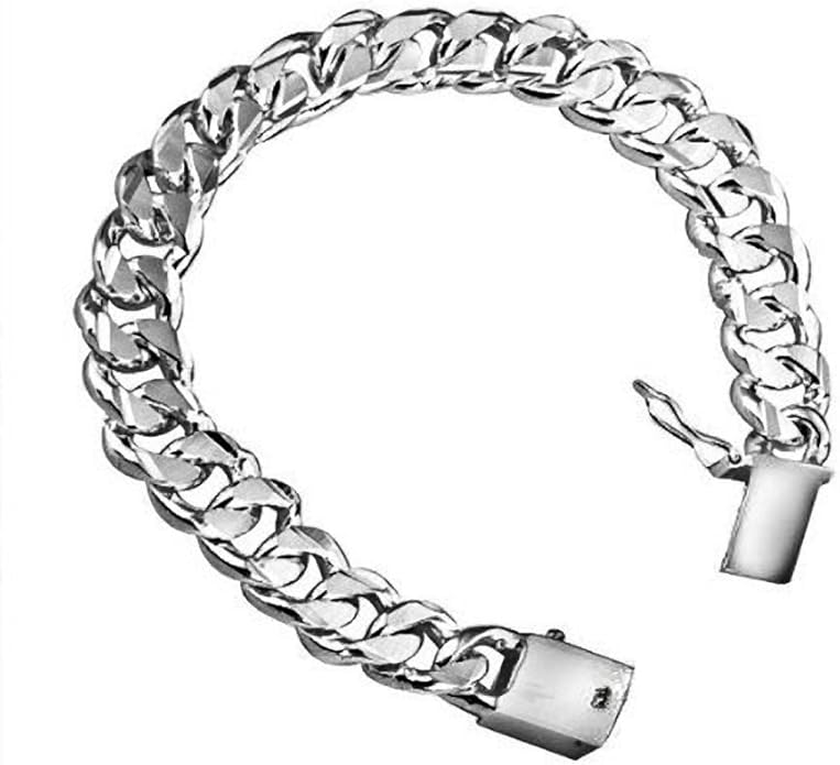 Heavy Curb Link Mens Bracelet 8.5" 9" Inches 925 Sterling Silver