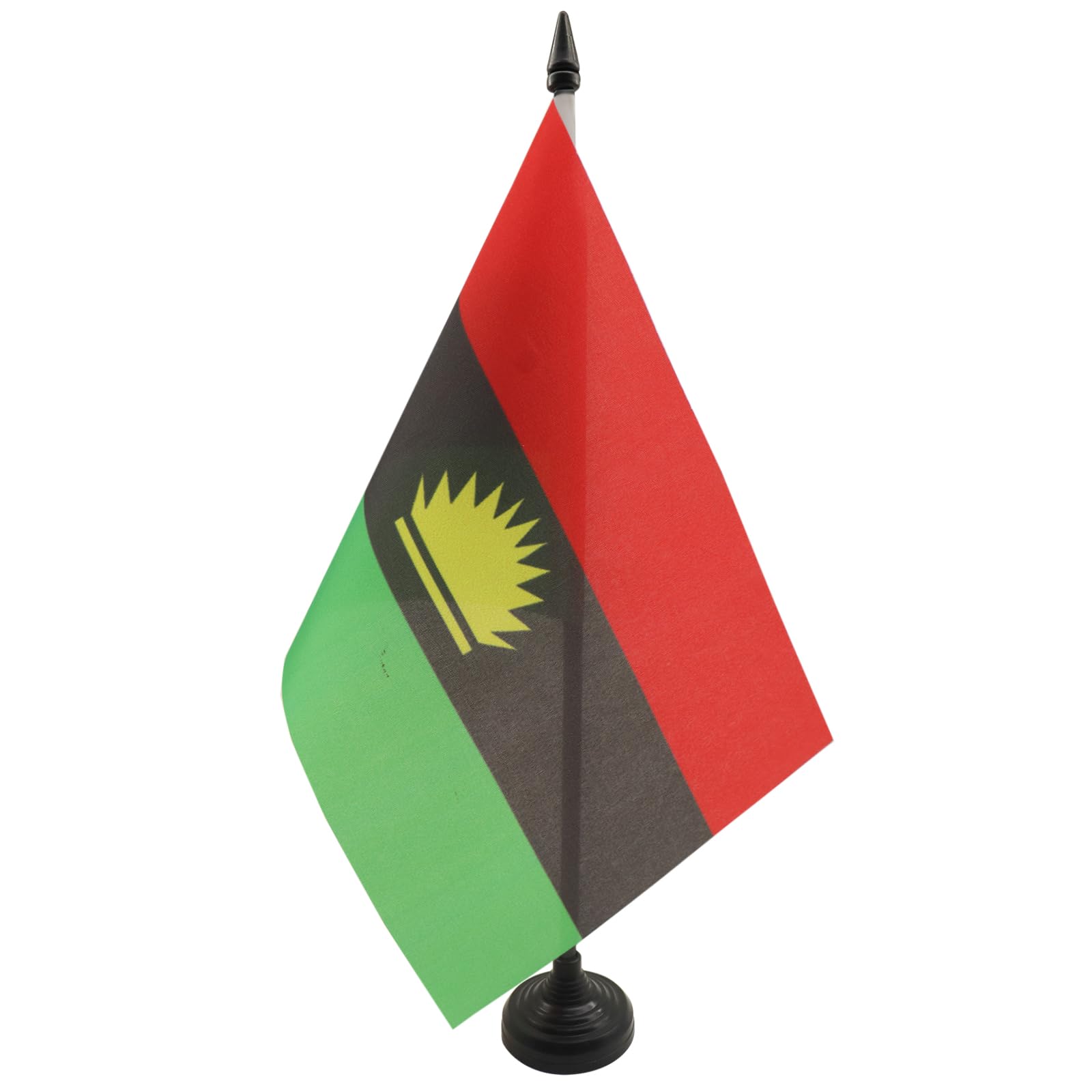 AZ FLAG Republic of Biafra in Nigeria Table Flag 5'' x 8'' - Biafra Office Decoration 100% Polyester 21 x 14 cm - Mini Desk Flag with Pole and Black Plastic Base