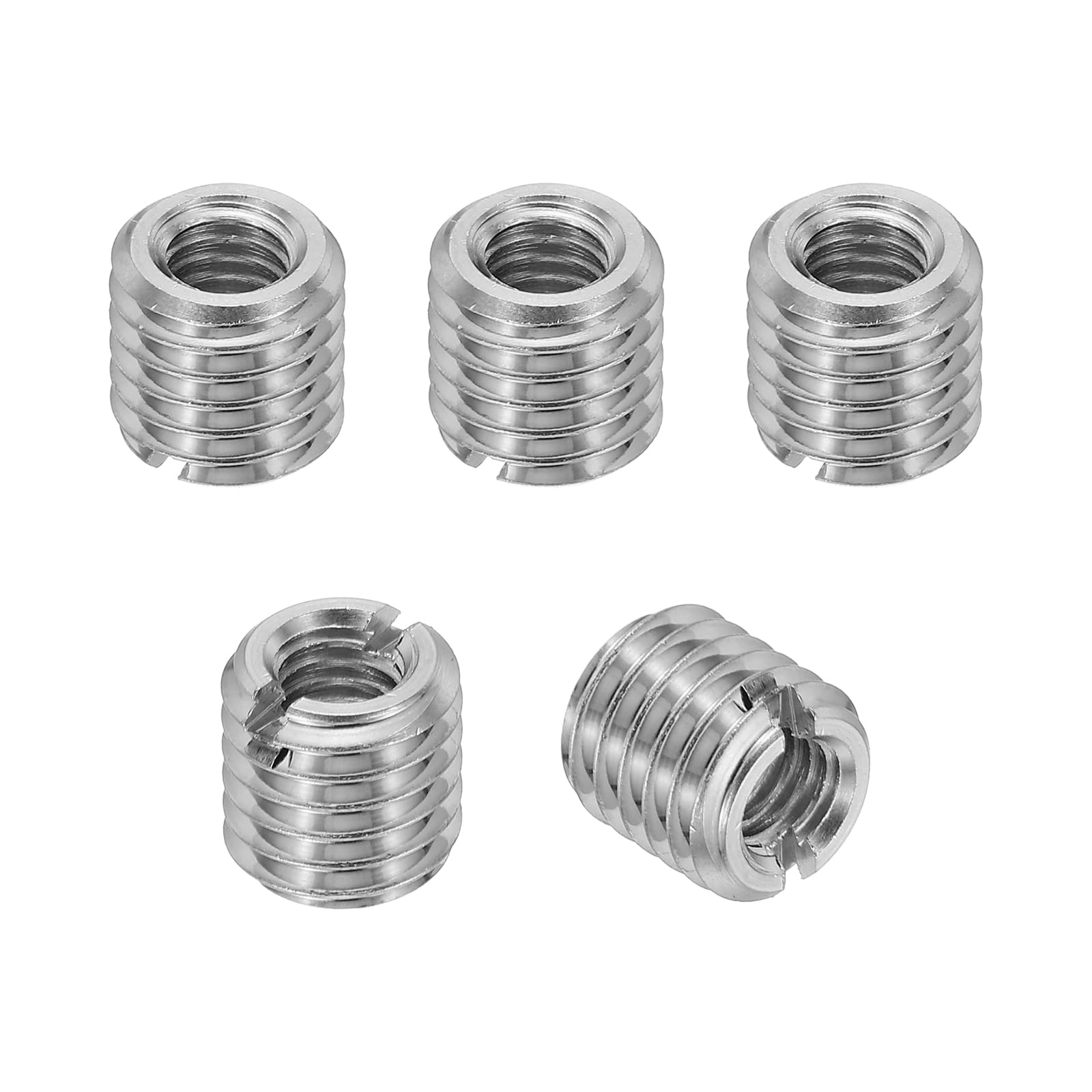 PATIKIL 316 Stainless Steel Thread Adapters Sleeve Reducing Nut, 5 Pcs M10 x 1.5 Male to M6 x 1 Female Repairing Insert Nut Screw Reducer Conversion Fastener 10mm
