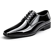 Mens Tuxedo Dress Shoes Formal Classic Patent Leather Oxfords Business Wedding Shoe Suit Black
