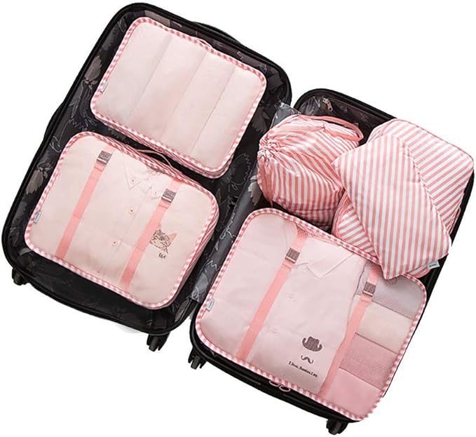 Hivexagon 6 pcs Luggage Packing Organizers Packing Cubes For Travel