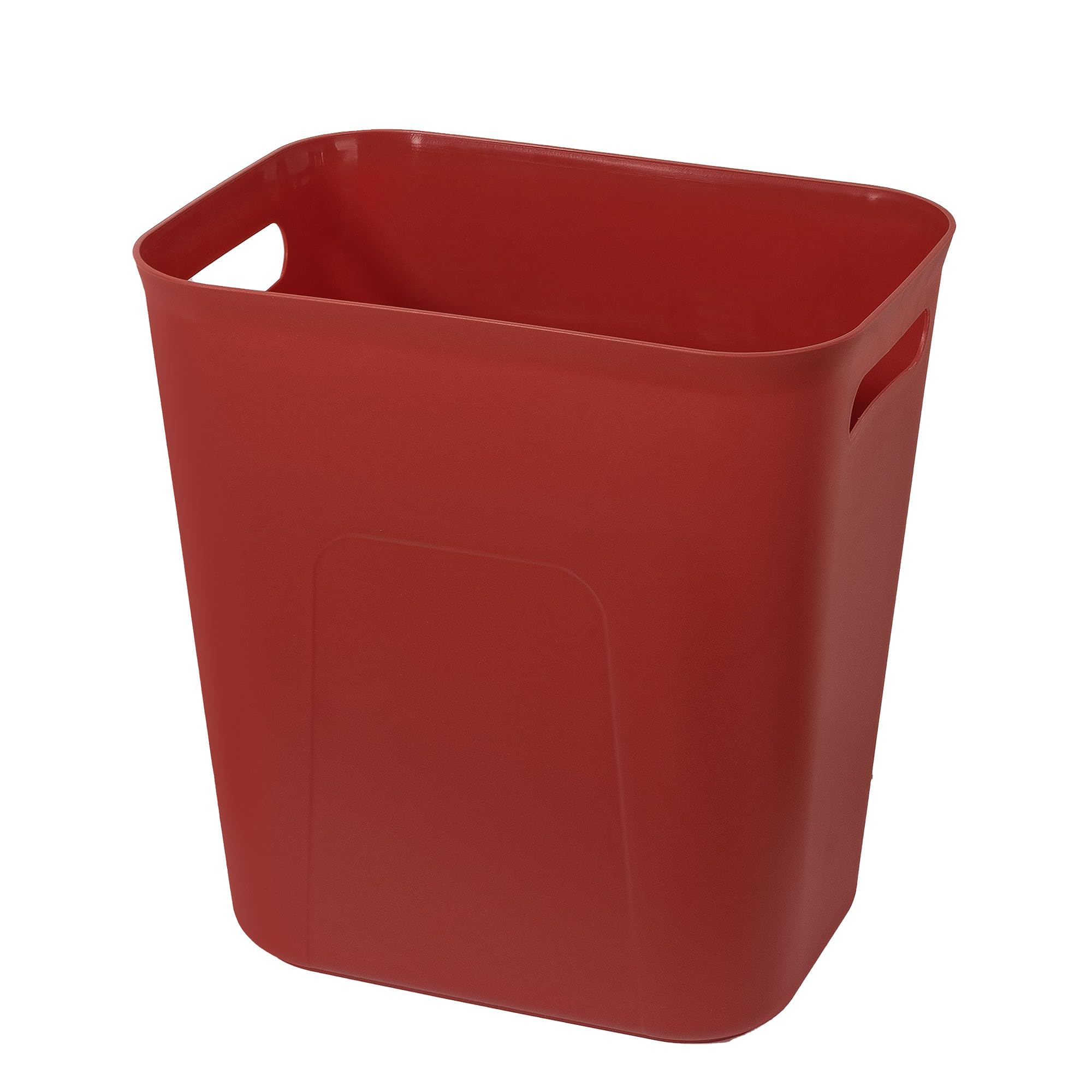 Photo 1 of UUJOLY Plastic Small Trash Can Wastebasket, Garbage Container Basket for Bathrooms, Laundry Room, Kitchens, Offices, Kids Rooms, Dorms, 3.5 Gallon, Red