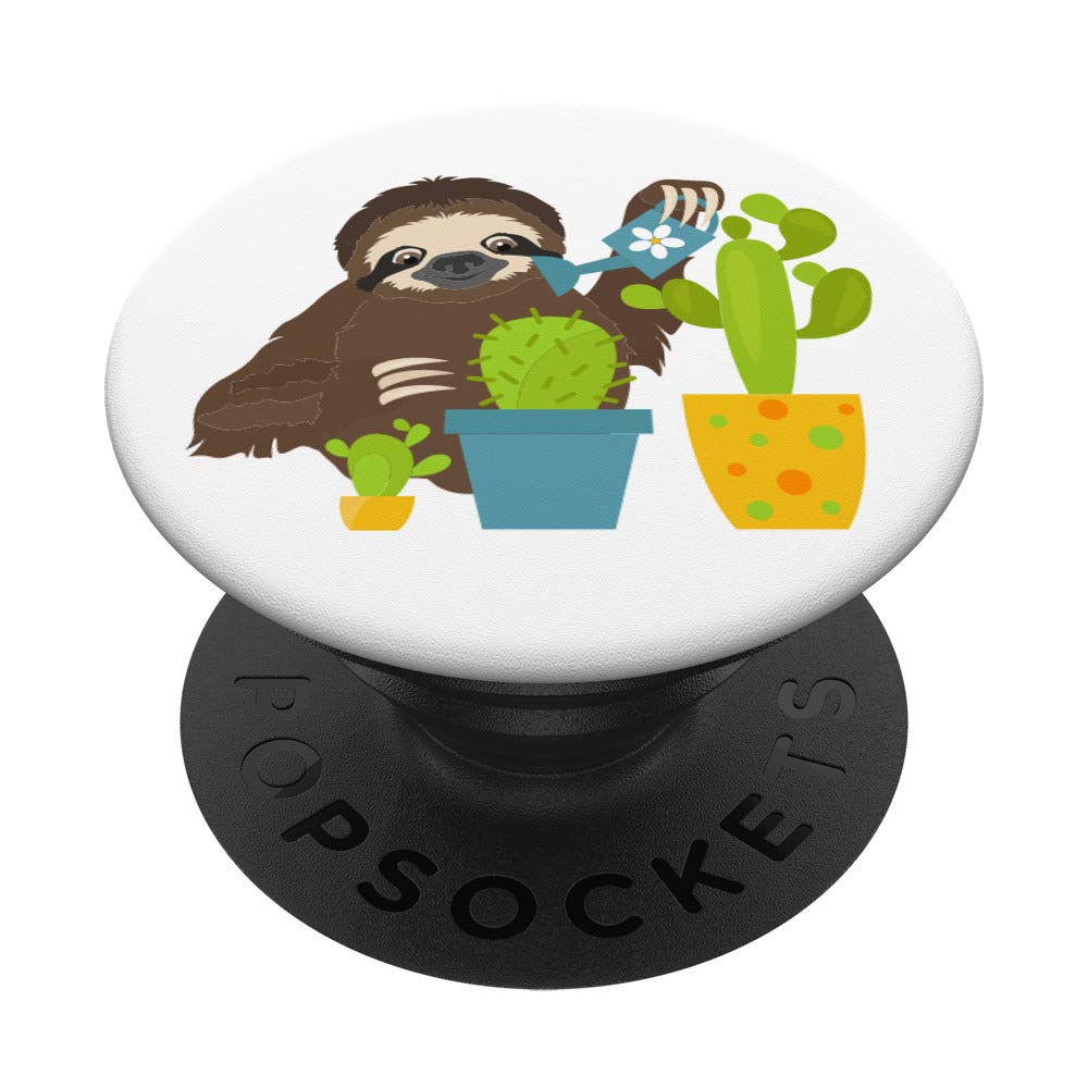 Cute Sloth Watering Plants - House Plant Gardener Gardening PopSockets Swappable PopGrip