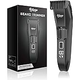 REHOYO Beard Trimmer for Men Adjustable: Professional Cordless Trimmer with 20-Length Dial – Waterproof Hair Clippers w/Stainless Steel Blades for Beard, Mustache & Face Grooming – Gifts for Dad & Him