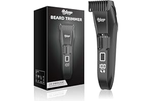 REHOYO Beard Trimmer for Men Adjustable: Professional Cordless Trimmer with 20-Length Dial – Waterproof Hair Clippers w/Stainless Steel Blades for Beard, Mustache & Face Grooming – Gifts for Dad & Him