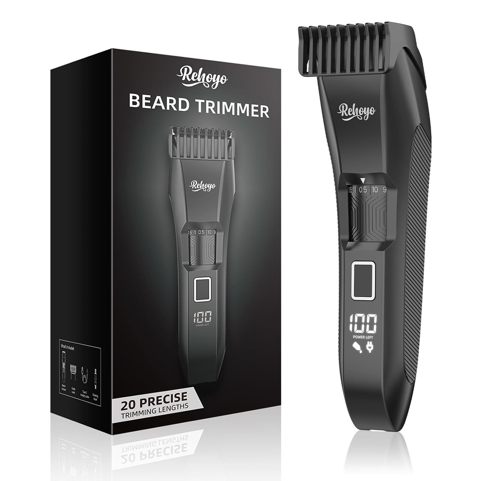 Photo 1 of ***DIRTY (HAIR)*** REHOYO Beard Trimmer for Men Adjustable: Professional Cordless Trimmer with 20-Length Dial – Waterproof Hair Clippers w/Stainless Steel Blades for Beard, Mustache & Face Grooming – Gifts for Dad & Him