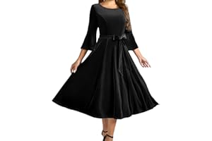 HomRain Women's Velvet Dress Long Sleeve Velvet Wedding Guest Dress Velvet Dresse for Women Cocktail Evening Party