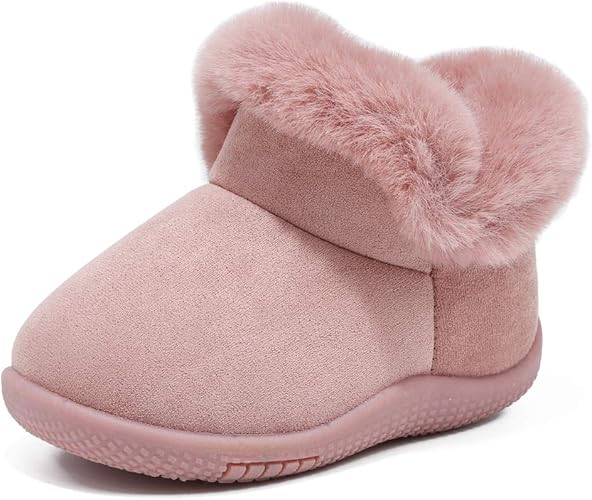 Amazon Com Toddler Casual Winter Warm Boots Fur Lined Anti Slip