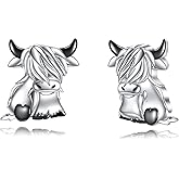 Duck/Dog/Penguin/Chicken/Highland Cow/Ladybug/Crab/Bee/Owl/Octopus/Bat/Dragonfly/Dinosaur Earrings 925 Sterling Silver Paw Print Stud Earrings Cute Animal Jewelry Gifts For Women Friend