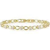 Pearich Gold Bracelet For Women, 14k Gold Filled Link Bracelet For Women, Stackable Cuban Link Chain Bracelets Valentines Mother Day New Year Christmas