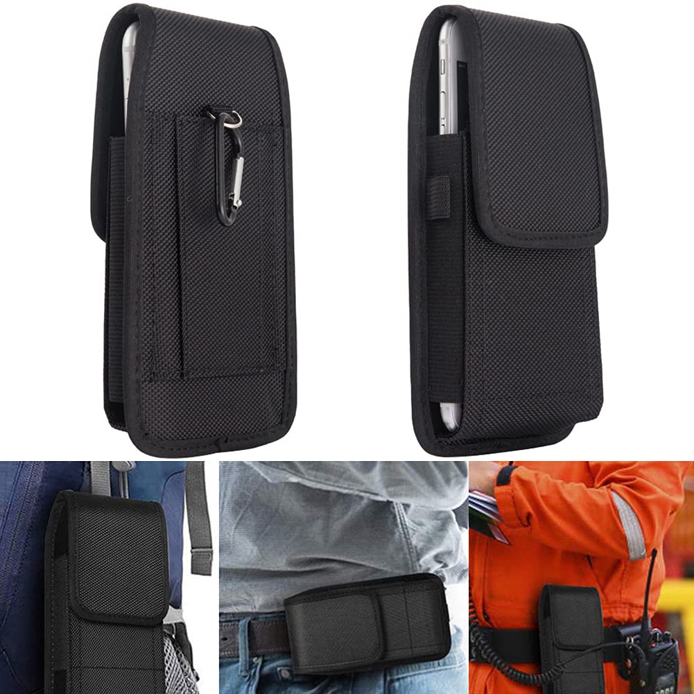 BETOY Phone Pouch Holster, Belt Clip Case Duty Rugged Nylon Phone Belt Pouch Holster with Belt for iPhone7/8, Huawei P10/ P20, Samsung Galaxy S6/S7/S8/S9/S10, 4.5-5.1 inch