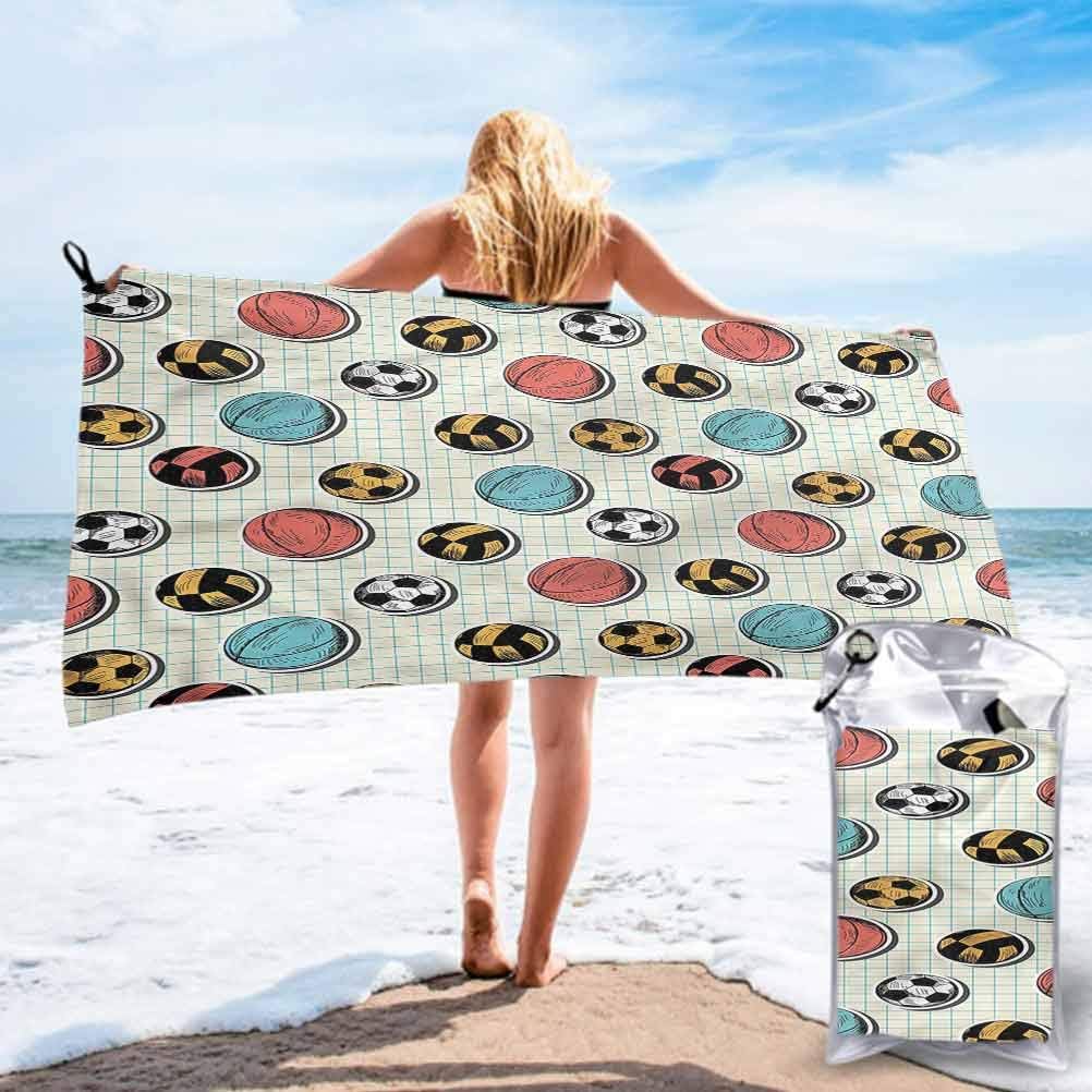 Beach Towels, Sports,Teen Boys Activity Youth, 27.5" x 55