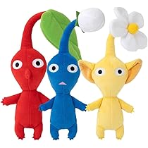 Amazon.com: Vadkind Pikmin Plush, 3 Pcs Red Blue Yellow Pikmin 