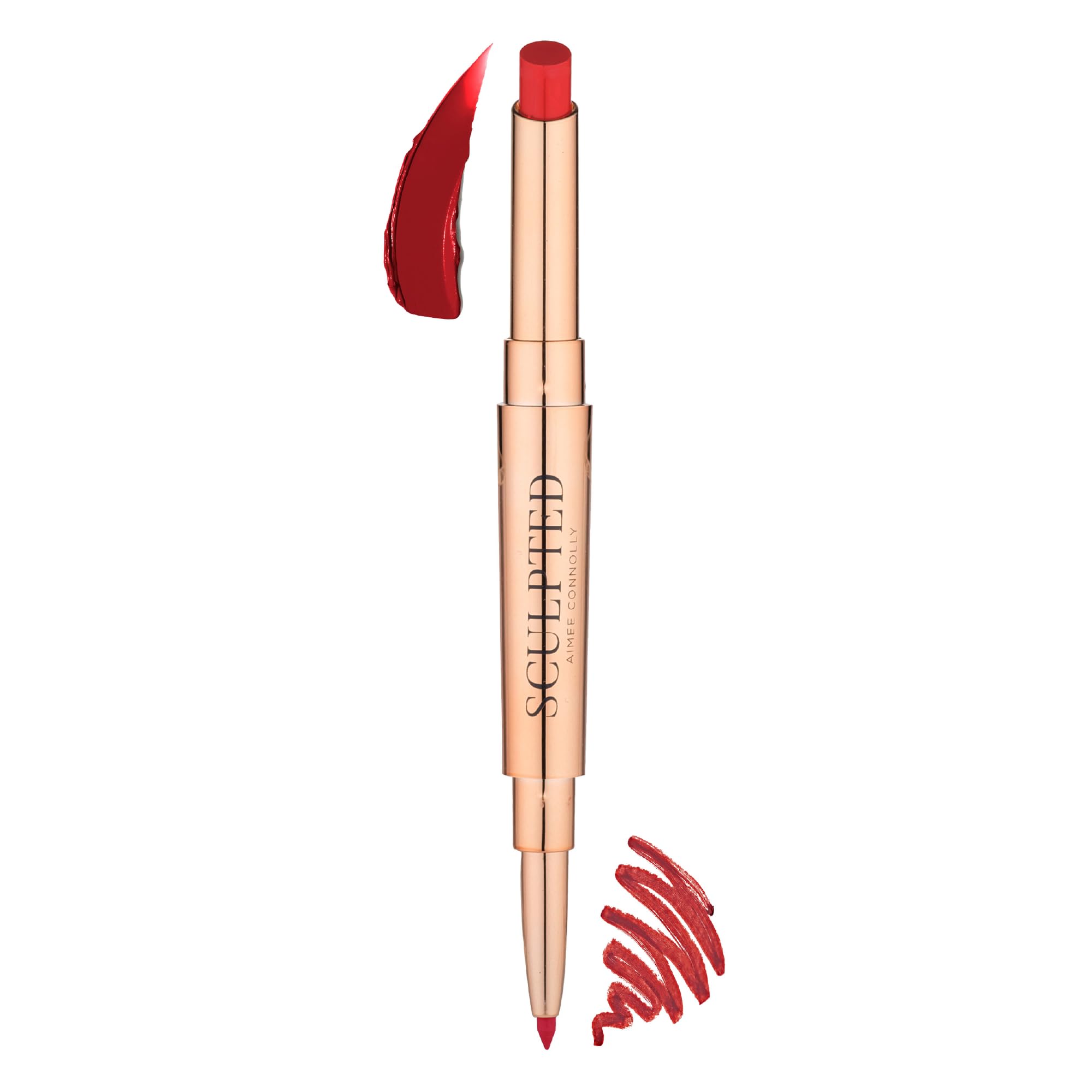 Lip Duo 2-in-1 Lipstick & Liner from Sculpted by Aimee (Double Trouble) - Travel-Friendly, Double-Ended Lip Duo to Sculpt, Shape & Colour Lips