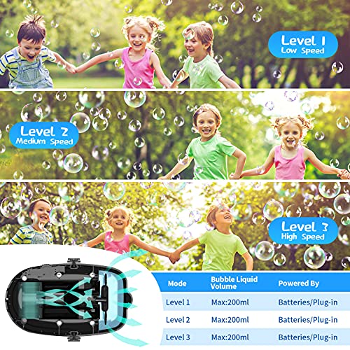 Bubble Machine, Automatic Bubble Blower for Kids Outdoor, Portable