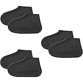 Waterproof Shoe Covers Reusable,3 Pairs Shoe Covers Reusable Waterproof,to Prevent Rain Into Shoes,Shoes Protector Cover One Size Fits All for People Outdoor Cycling Hikin