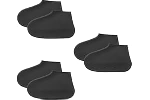 FITALA Waterproof Shoe Covers Reusable,3 Pairs Shoe Covers Reusable Waterproof,to Prevent Rain Into Shoes,Shoes Protector Cover One Size Fits All for People Outdoor Cycling Hikin