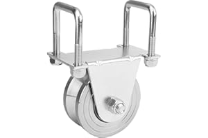 joytrace Heavy Duty 4" V-Groove Slide Gate Wheel Kit - Dual Sealed Bearings, 3000lbs Capacity, No Welding Needed for Car Mod & Industrial Gates