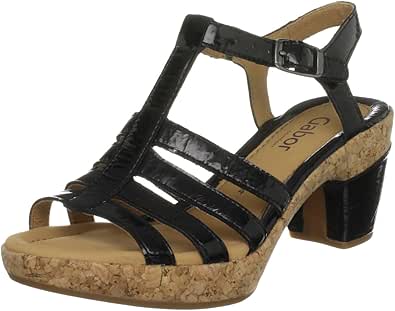 Amazon.com | Gabor Impression Patent Black 42.733.97 6.5 UK | Sandals