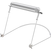 EASTROCK 24 Hole Harmonica Holder Neck Anti-Scratch Adjustable Brace Silver | Adjustable Stainless-steel Holder Accompanying Felt Pad Free Hands Protecting Neck for Music performance daily practice