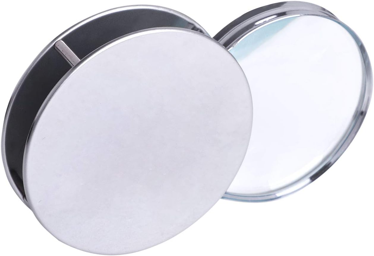 60mm Portable Metal Round Little Handy Magnifier 15X Mini Foldable Handheld Pocket Magnifying Glass Reading Jewelry Loupe for Shopping Travel Reading Map - Image 5