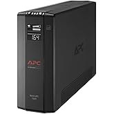 APC BX1500M UPS Battery Backup &amp; Surge Protector for Computers, Electronics | 1500VA/900W UPS backup battery power supply, 10 Outlets, 789 Joule surge protect, AVR, UL certified. 68 minutes runtime @100W
