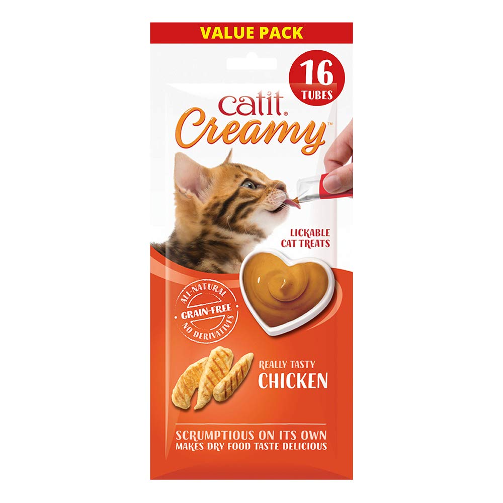 Catit Creamy Treats Chicken 4*10g- 4pk (16 tubes)