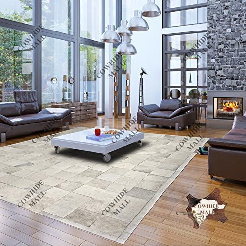 Cowhide Patchwork Rug - ARES - Neutral 9' x 12'