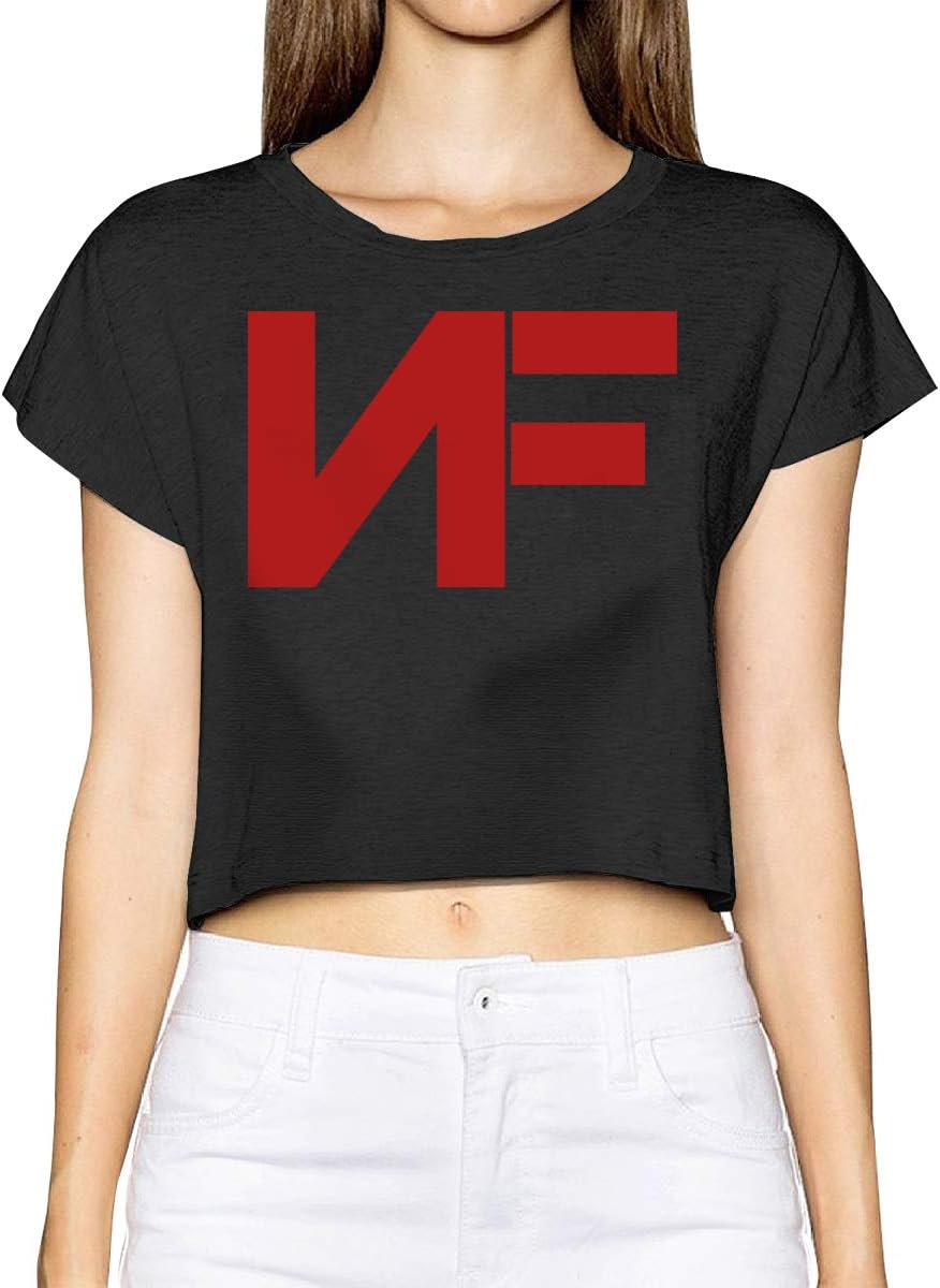 Women's NF Rapper Logo Tee Shirts Summer T-Shirt Short Sleeve Round Neck T Shirt Crop Top Clothes for Women Youth Girls
