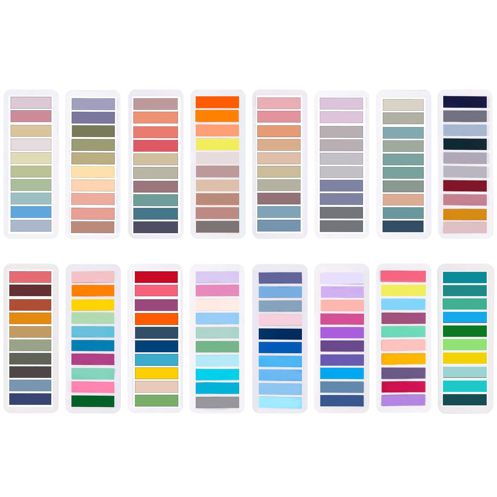 eodohun 3200 Pcs Sticky Tabs, 16 Sheets Sticky Index Tabs, Book Tabs, Page Markers, Colorful Book Annotating Tabs, Page Tabs, Sticky Flags, Transparent Sticky Note Tabs, File Index Tabs