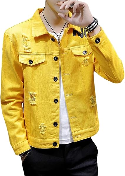 Amazon Bscoolデニムジャケット メンズ ダメージ加工 ジージャン 春服 アウター ストリート系 Gジャン コート ジャケット 通販