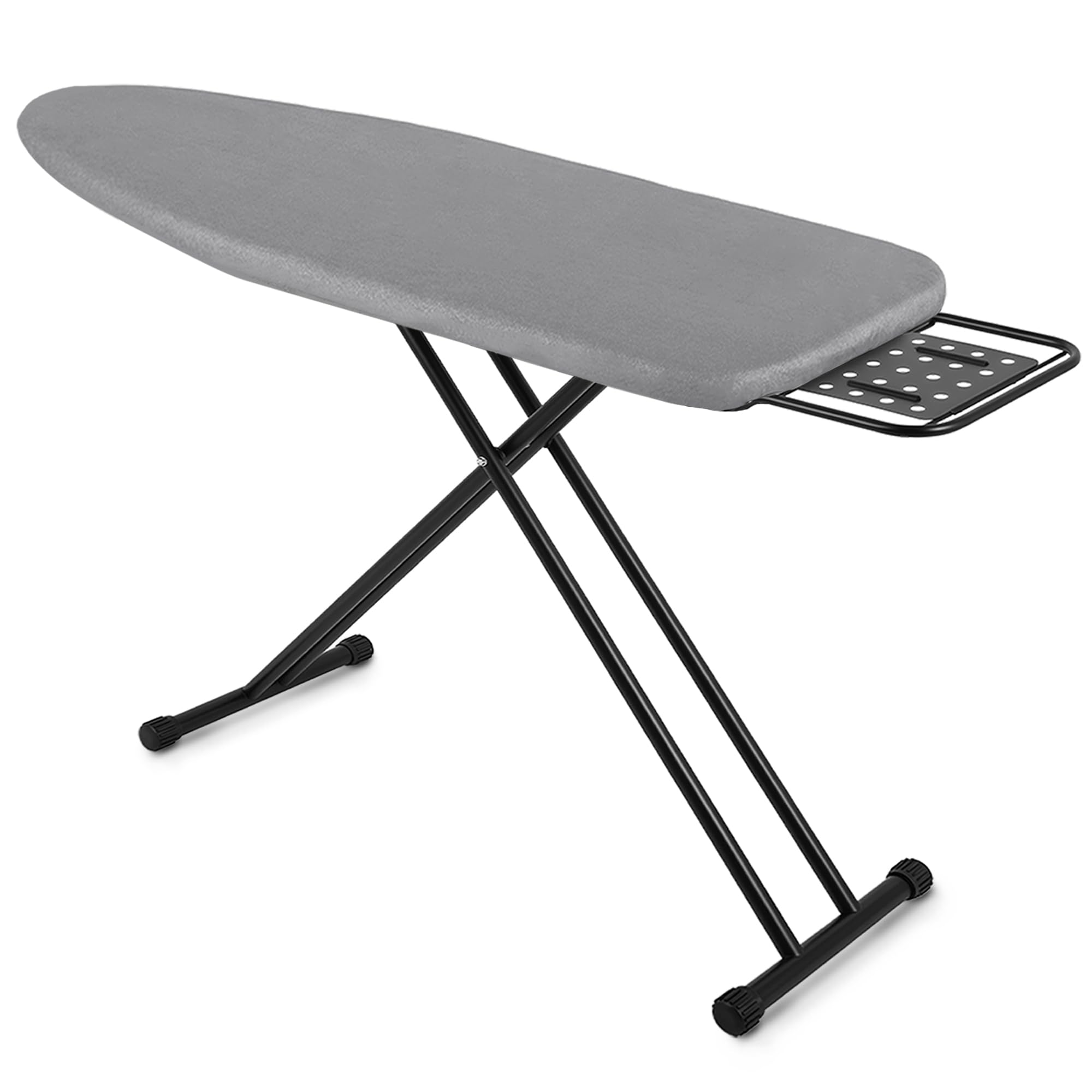Photo 1 of ***DAMAGED - SEE NOTES/PICTURES*** Jakeefud Full Size Ironing Board 47" X 15" with Heat Resistant Cover and Thicken Felt Pad, Safety Iron Rest, Anti-Skid Feet, Height Adjustable, Heavy Duty