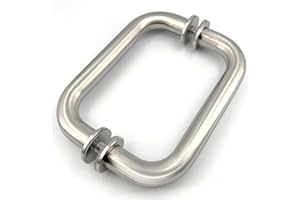 NovaNectar Glass Shower Door Handle, Bathroom Shower Door Replacement Handles, Back to Back 304 Stainless Steel Pull Hardware for Sliding、Frameless Shower Doors Pull Handle (Brushed Nickel, 6 inch)