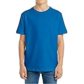 Miccina Boys Short Sleeve T-Shirt Kids Cotton Tops Summer Crewneck Shirts Basic Tees