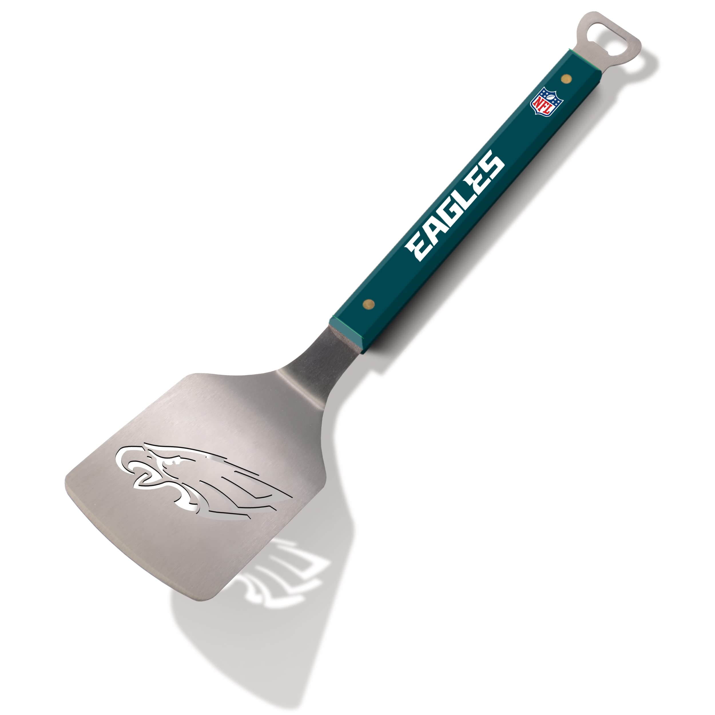 YouTheFan unisex Stainless Steel Grilling Spatula NFL Spirit Series Sportula, green, One Size US