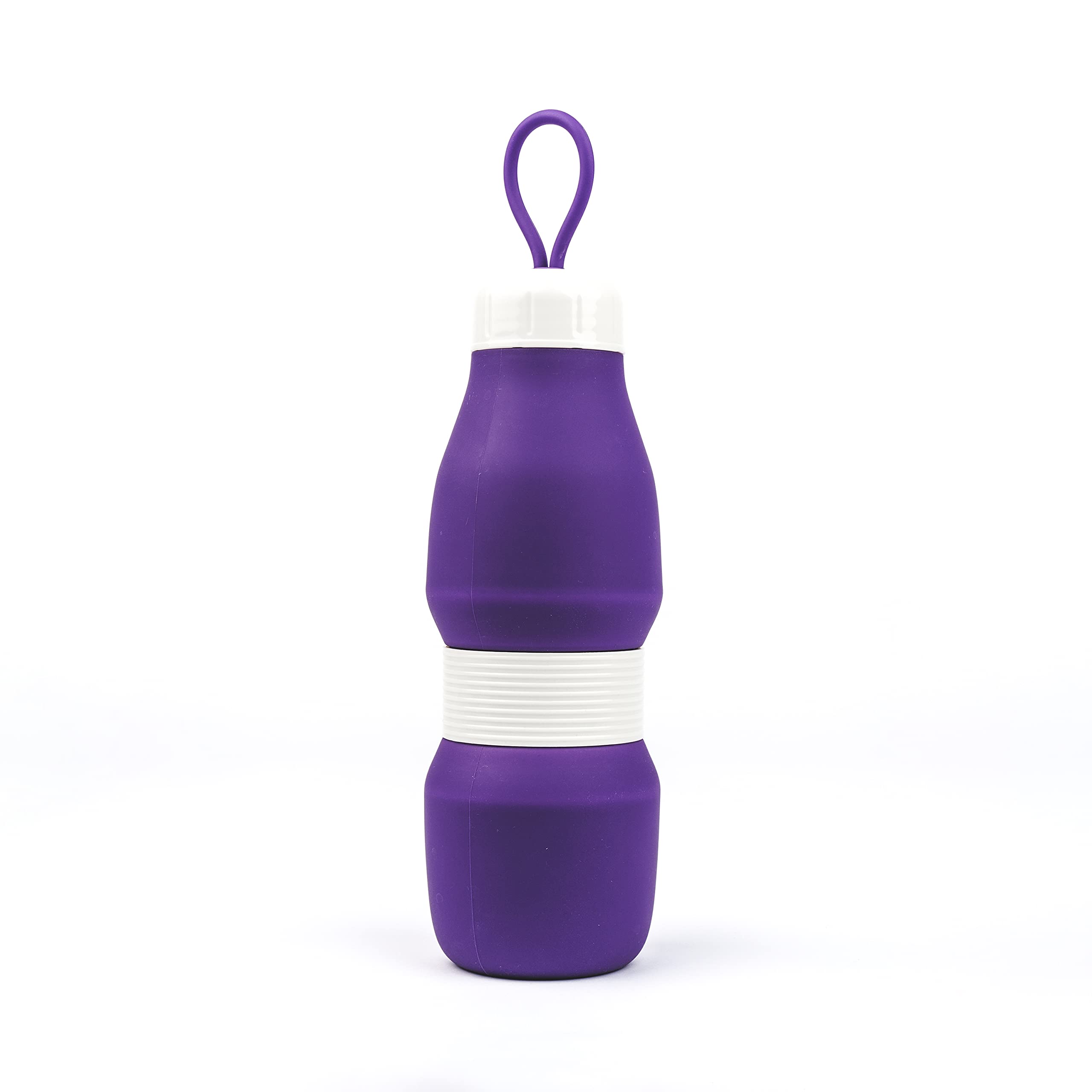 Jumble and Co Whippy Collapsible Silicone 520ml Bottle - Royal Mess Purple — image 1
