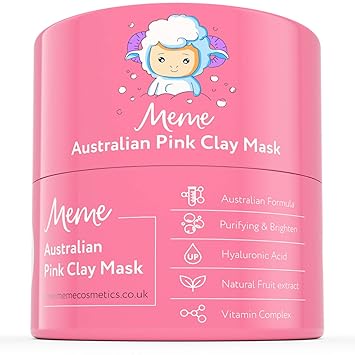 Amazon Com Meme Australian Pink Clay Face Mask Korean Skin