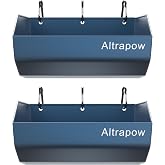 Altrapow Metal Hanging Fence Feeder, 4.5 Quart, Blue, 2 Pack