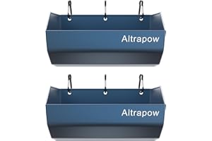 Altrapow 4.5 Quart Hanging Goat Feeder [Material of Metal] with Clips and Nylon Tie Wraps, Fence Feeder [Sturdy and Durable] for Goat, Pig and Dog, Blue, 2 Pack