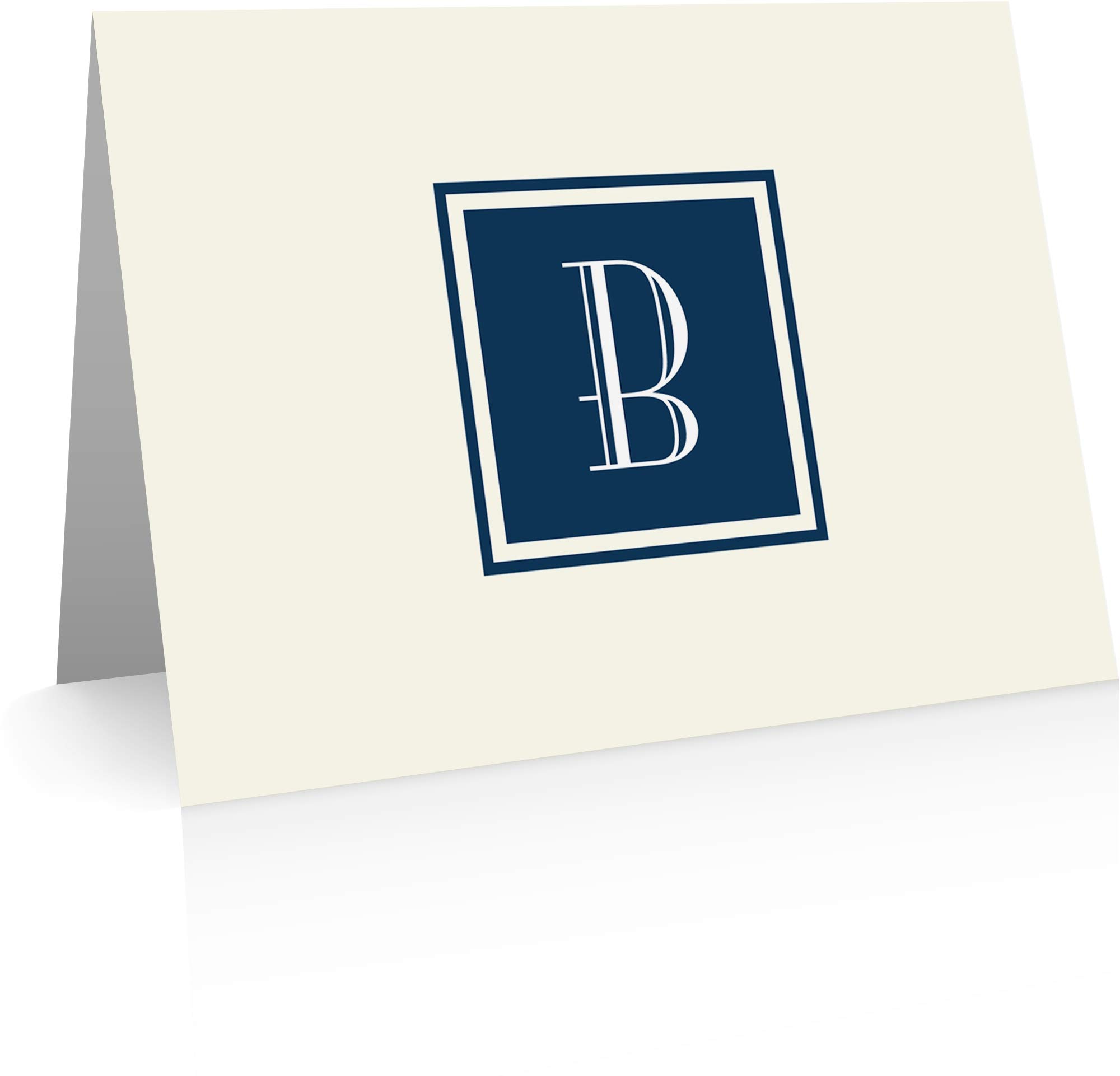 Monogram Stationery Note Cards - Monogram Thank You Cards (B)