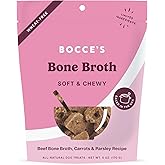 Bocce's Bakery Bone Broth Wellness Treats for Dogs, Wheat-Free Everyday Dog Treats, Made with Real Ingredients, Baked in The 