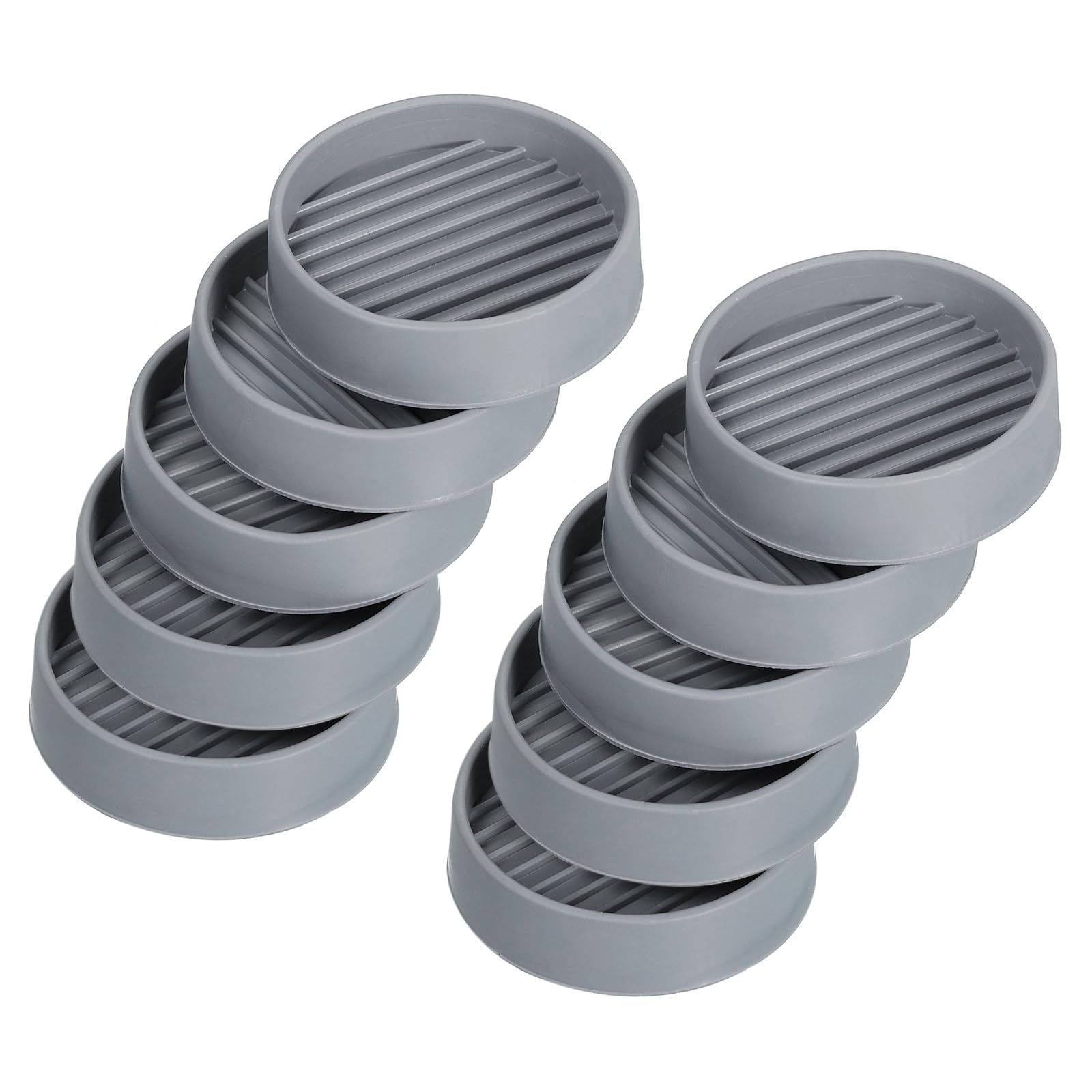uxcell Chair Leg Floor Protectors,10Pcs 2" - Rubber Round Non-Slip Furniture Pads, Anti-Slip Furniture Pads for Hardwood Floors, Couch, Bed Stopper (Gray)
