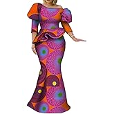 African Dresses for Women Traditional Ankara Kente Beautiful Print Skirt for Party Wedding
